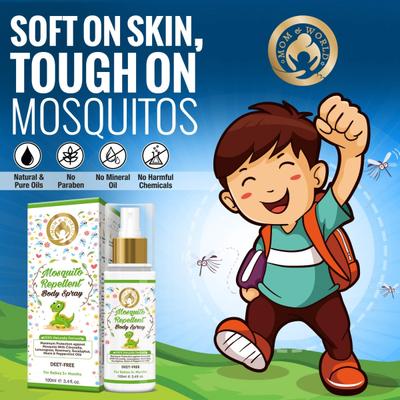 Mom & World Mosquito Repellent Body Spray (3+ Months) 100 ml - Mosquito Repellent