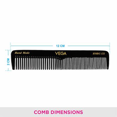 Vega Graduated Dressing Hair Comb for Men and Women, Black (VC2HMBC-121) 2's - Hair Combs