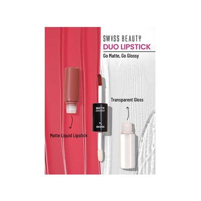 Swiss Beauty Duo Lipstick-Hazel Nude 10 ml - Lipsticks