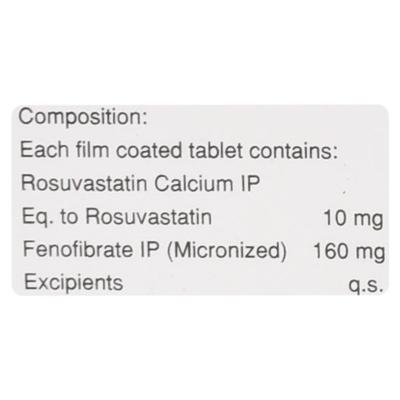 Rosubest F 10mg/160mg Tablet 10'S - High Cholesterol-Dys