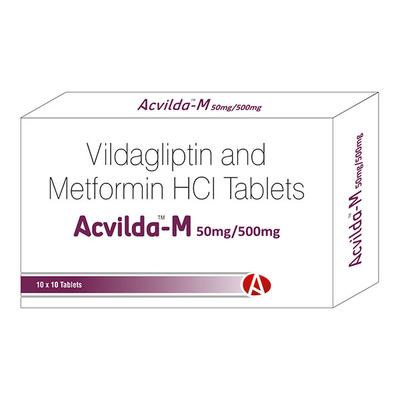 ACVILDA M 500 Tablet 10's - Diabetes-Ant