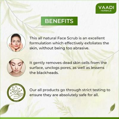 Vaadi Herbals Face & Body Scrub with Walnut & Apricot 110 gm - Face Scrubs