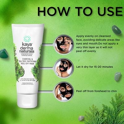 Kaya Charcoal & Tea Tree Mattifying Peel-Off Mask 50 ml - Masks & Peels