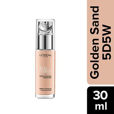 L'Oreal Paris True Match Super Blendable Liquid Foundation Golden Sand 5D5W 30 Gm - Foundation