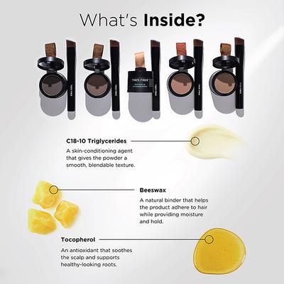 Thick Fiber Root Touch Up Powder - Black 4 gm - Clays & Mousses