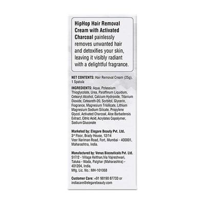 HipHop Hair Removal Cream with Charcoal - Sensitive Skin 25 gm - Shaving & Hair Removal