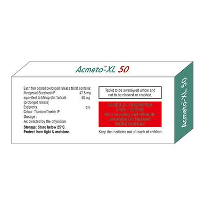 ACMETO XL 50 Tablet 10's - Hypertension-Bet