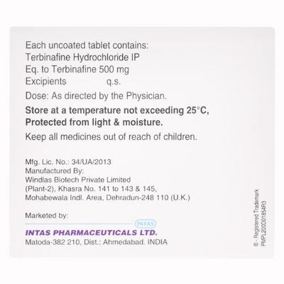 Tebina 500mg Tablet 7'S - Fungal Infections-Anf
