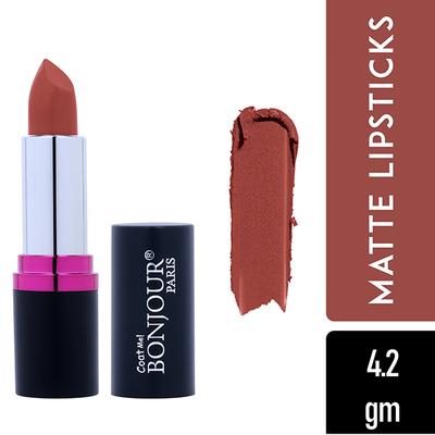 Bonjour Paris Silk Matte Lipstick-Nude Brown 4.2 gm - Lipsticks