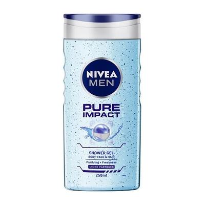 Nivea Men Pure Impact Purifying + Minerals Shower Gel 250ml - Shower Gels & Body Wash
