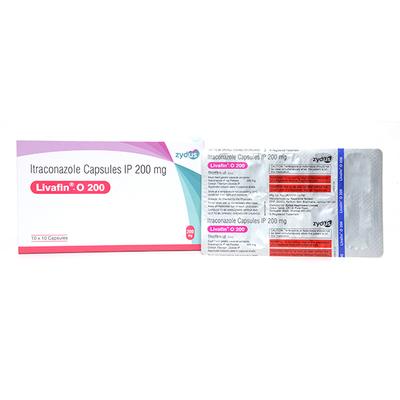 LIVAFIN O 200 Capsule 10's - Fungal Infections-Anf