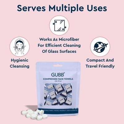Gubb Compressed Towels for Face - 30 Pcs 1's - Cotton Balls