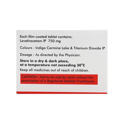 Levacetam 750mg Tablet 10'S - Epilepsy/Convulsion-Ant