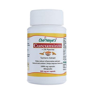 Chaitanya's Curcumin-95% Capsule 60's - Herbal Dietary Supplement