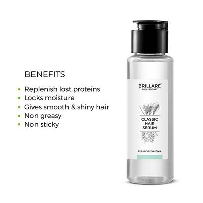 Brillare Professional Classic Hair Serum for Dry Frizzy Hair Women, Shiny and Tangle Free Hair 70 ml - Hair Serums