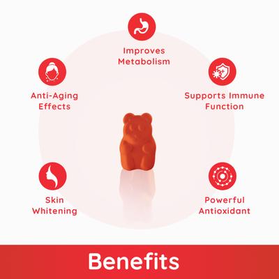 Purna Gummies Glutathione Cola Flavor Gummies for Skin Whitening and Immune Booster 30's - Hair & Skin