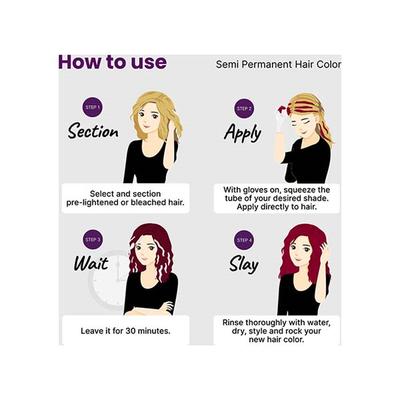 2.Oh! Semi Permanent Hair Color 100 ml each - Bordeaux 2's - Crème