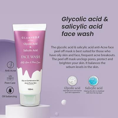Glamveda Glycolic & Salicylic Acid Anti Acne Combo Gift PackFor Oily & Acne Prone Skin 1's - Makeup Kits & Sets