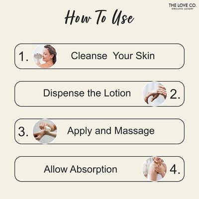 The Love Co. Kesar Kumkumadi Body Lotion - Daily Skin Moisture for Men and Women - Intense Hydration for Dry Skin 250 ml - Creams/Oils/Lotions