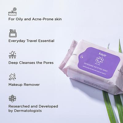 Kaya REFRESHING MATTIFYING WIPES 30's - Facial Wipes & Tissues