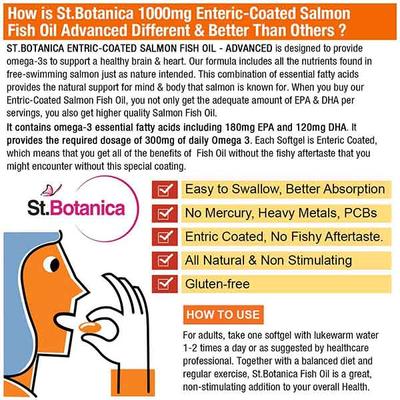 St.Botanica Enteric Coated Salmon Fish Oil Advanced Softgel 60's - Face Washes