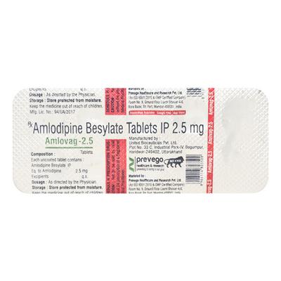 AMLOVAG 2.5 Tablet 10's - Hypertension-Cal
