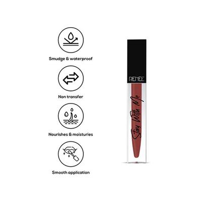 RENEE Stay With Me Matte Lip Color - Loco For Cocoa 5 ml - Liquid Lipsticks