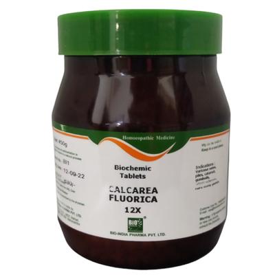 Bio-India's Biochemic Tablet - Calcarea Fluorica 12X 450 gm - Speciality Medicine