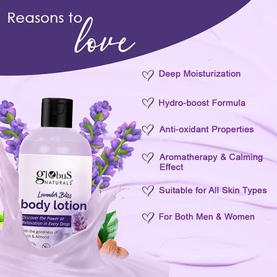 Globus Naturals Radiant Skin Care Combo Lavender Bliss Body Lotion and Morfair Cream 260 gm - Creams, Lotions & Oils