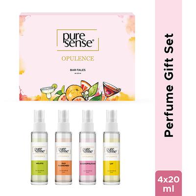 Pure Sense Bar-Tales Perfume Long Lasting Womens Fragrance Travel Gift Set (4x20ml) - Women Perfumes (Edt/Edp)