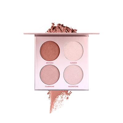Miss Rose 4 Color Shimmer Brick Highlighter Palette 7003 - 024I 05 30 gm - Face Palettes