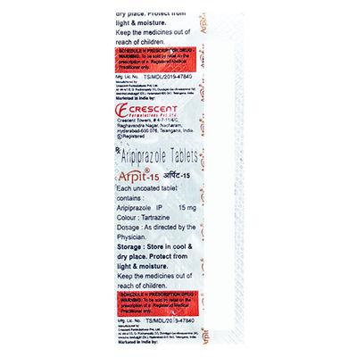 Arpit 15mg Tablet 10'S - Schizophrenia-Aps
