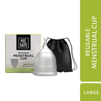Pee Safe Reusable Menstrual Cup with Medical Grade Silcone for Women - Large 1's - Menstrual Cups