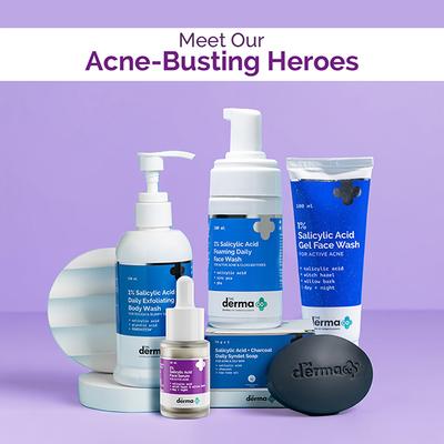 The Derma Co. 2% Salicylic Acid Serum with Witch Hazel & Willow Bark for Active Acne 10 ml - Face Serum