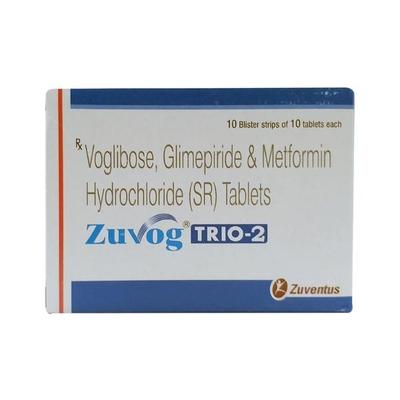Zuvog Trio 2mg Tablet 10'S - Diabetes-Ant