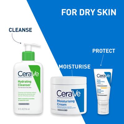 CeraVe Hydrating Cleanser For Normal To Dry Skin 236 ml - Face Wash & Cleansers