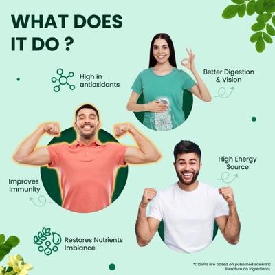 Neuherbs Organic Moringa Powder 100 gm - Vitamin C