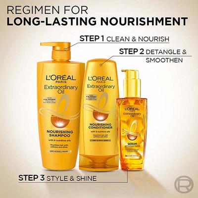 L'Oreal Paris Extraordinary Oil Serum with 6 Precious Floral Oils All Asian Hair Types 30ml - Face Serum