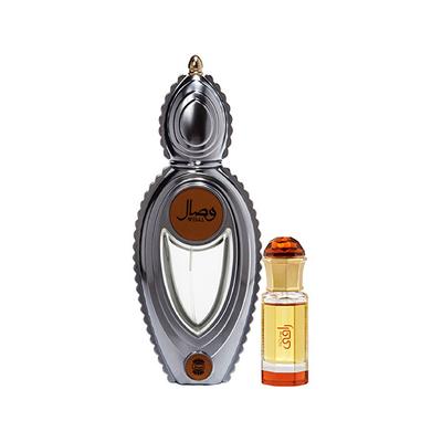 Ajmal Wisal EDP Floral Musky Perfume And Mukhallat Raaqi Concentrated Perfume Oil Floral Fruity 60 ml - Perfumes (Edt/Edp)