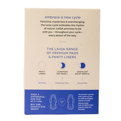 LAIQA Combo Pack (20 Ultrathin Panty Liners + 10 Ultrathin Day Pads L + 10 Cosyfluff Night Pads XL) - Sanitary Napkins