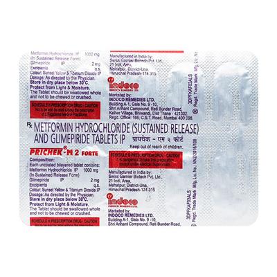 Prichek M2 Forte Tablet 10'S - Diabetes-Ant