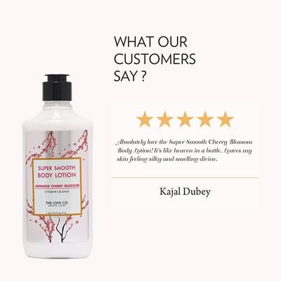 The Love Co. Super Smooth Japanese Cherry Blossom Body Lotion - Daily Skin Moisture for Men and Women, Intense Hydration for Dry Skin 250 ml - Creams/Oils/Lotions
