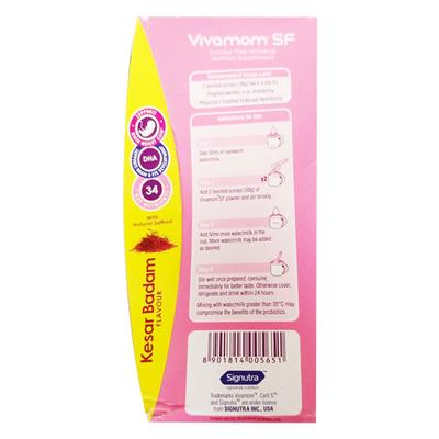 Vivamom SF Sucrose Free Maternal Nutrition Supplement Powder Refill - Kesar Badam Flavour 400 g - Nutritional Supplements