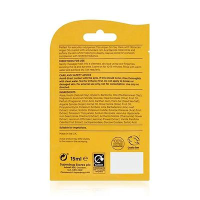 Superdrug Argan Oil Clay Mask 15 ml - Masks & Peels