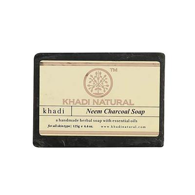KHADI NATURAL NEEM CHARCOAL SOAP 125 gm - Soaps