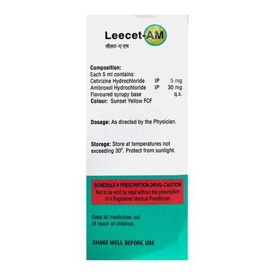 LEECET AM Syrup 60ml - Cough And Cold-Cou
