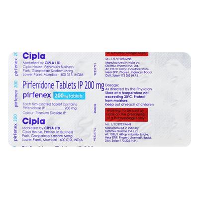 PIRFENEX Tablet 15's - Idiopathic Pulmonary Fibrosis