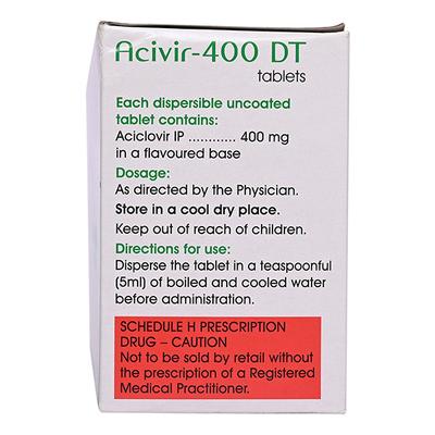 ACIVIR 400 DT Tablet 10's (se) - Viral infections-Ant