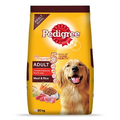 Pedigree Adult Meat & Rice 20000 gm - Petfood