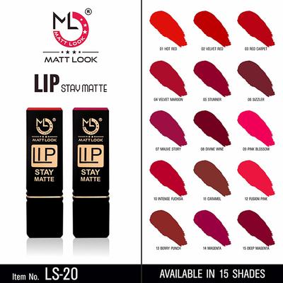 Matt Look Stay Matte Lipstick, Deep-Magenta 3.5 gm - Lipsticks